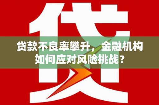 通州贷款不良率攀升，金融机构如何应对风险挑战？