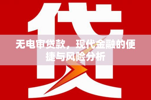 通州无电审贷款，现代金融的便捷与风险分析