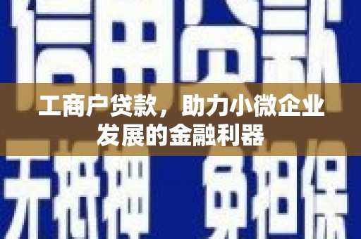通州工商户贷款，助力小微企业发展的金融利器