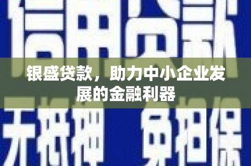 通州银盛贷款，助力中小企业发展的金融利器